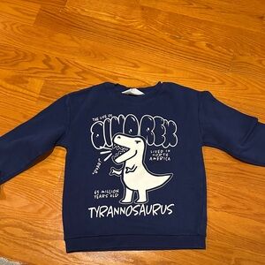 Kids Navy Tyrannosaurus Graphic Sweatshirt